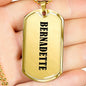 Bernadette v01 - 18k Gold Finished Luxury Dog Tag Necklace