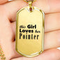 Pointer - 18k Gold Finished Luxury Dog Tag Necklace