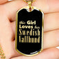Swedish Vallhund v2 - 18k Gold Finished Luxury Dog Tag Necklace