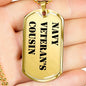 Navy Veteran's Cousin - 18k Gold Finished Luxury Dog Tag Necklace