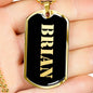 Brian v2 - 18k Gold Finished Luxury Dog Tag Necklace