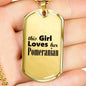 Pomeranian - 18k Gold Finished Luxury Dog Tag Necklace