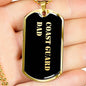 Coast Guard Dad v2 - 18k Gold Finished Luxury Dog Tag Necklace