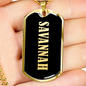 Savannah v02 - 18k Gold Finished Luxury Dog Tag Necklace