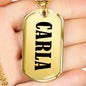 Carla v01 - 18k Gold Finished Luxury Dog Tag Necklace