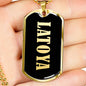 Latoya v02 - 18k Gold Finished Luxury Dog Tag Necklace