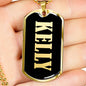 Kelly v02 - 18k Gold Finished Luxury Dog Tag Necklace