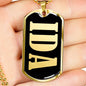 Ida v02 - 18k Gold Finished Luxury Dog Tag Necklace