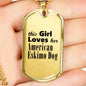 American Eskimo Dog - 18k Gold Finished Luxury Dog Tag Necklace