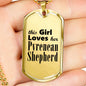Pyrenean Shepherd - 18k Gold Finished Luxury Dog Tag Necklace
