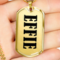 Effie v01 - 18k Gold Finished Luxury Dog Tag Necklace