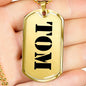 Tom - 18k Gold Finished Luxury Dog Tag Necklace