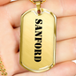 Sanford - 18k Gold Finished Luxury Dog Tag Necklace