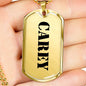 Carey - 18k Gold Finished Luxury Dog Tag Necklace
