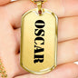 Oscar - 18k Gold Finished Luxury Dog Tag Necklace