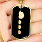 Mama Hedgehog With 3 Hoglets v2 - 18k Gold Finished Luxury Dog Tag Necklace