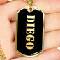 Diego v2 - 18k Gold Finished Luxury Dog Tag Necklace