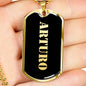 Arturo v2 - 18k Gold Finished Luxury Dog Tag Necklace