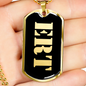 Ert v2 - 18k Gold Finished Luxury Dog Tag Necklace