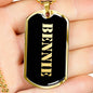 Bennie v2 - 18k Gold Finished Luxury Dog Tag Necklace