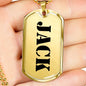 Jack - 18k Gold Finished Luxury Dog Tag Necklace