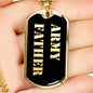 Army Father v2 - 18k Gold Finished Luxury Dog Tag Necklace