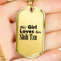 Shih Tzu - 18k Gold Finished Luxury Dog Tag Necklace