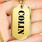 Colin - 18k Gold Finished Luxury Dog Tag Necklace