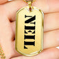 Neil - 18k Gold Finished Luxury Dog Tag Necklace