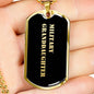 Military Granddaughter v2 - 18k Gold Finished Luxury Dog Tag Necklace