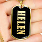Helen v02 - 18k Gold Finished Luxury Dog Tag Necklace