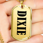 Dixie v01 - 18k Gold Finished Luxury Dog Tag Necklace