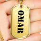 Omar - 18k Gold Finished Luxury Dog Tag Necklace