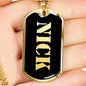Nick v2 - 18k Gold Finished Luxury Dog Tag Necklace