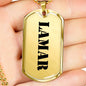 Lamar - 18k Gold Finished Luxury Dog Tag Necklace