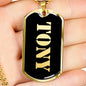 Tony v2 - 18k Gold Finished Luxury Dog Tag Necklace