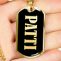 Patti v02 - 18k Gold Finished Luxury Dog Tag Necklace