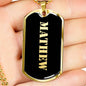 Mathew v2 - 18k Gold Finished Luxury Dog Tag Necklace