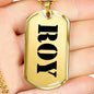 Roy - 18k Gold Finished Luxury Dog Tag Necklace