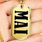 Mai v01 - 18k Gold Finished Luxury Dog Tag Necklace
