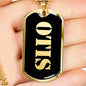 Otis v2 - 18k Gold Finished Luxury Dog Tag Necklace