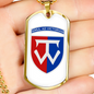 58th Motorized Infantry Brigade (Ukraine) v2 - 18k Gold Finished Luxury Dog Tag Necklace