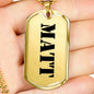 Matt - 18k Gold Finished Luxury Dog Tag Necklace