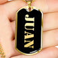 Juan v2 - 18k Gold Finished Luxury Dog Tag Necklace