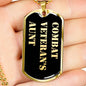 Combat Veteran's Aunt v2 - 18k Gold Finished Luxury Dog Tag Necklace