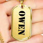 Owen - 18k Gold Finished Luxury Dog Tag Necklace