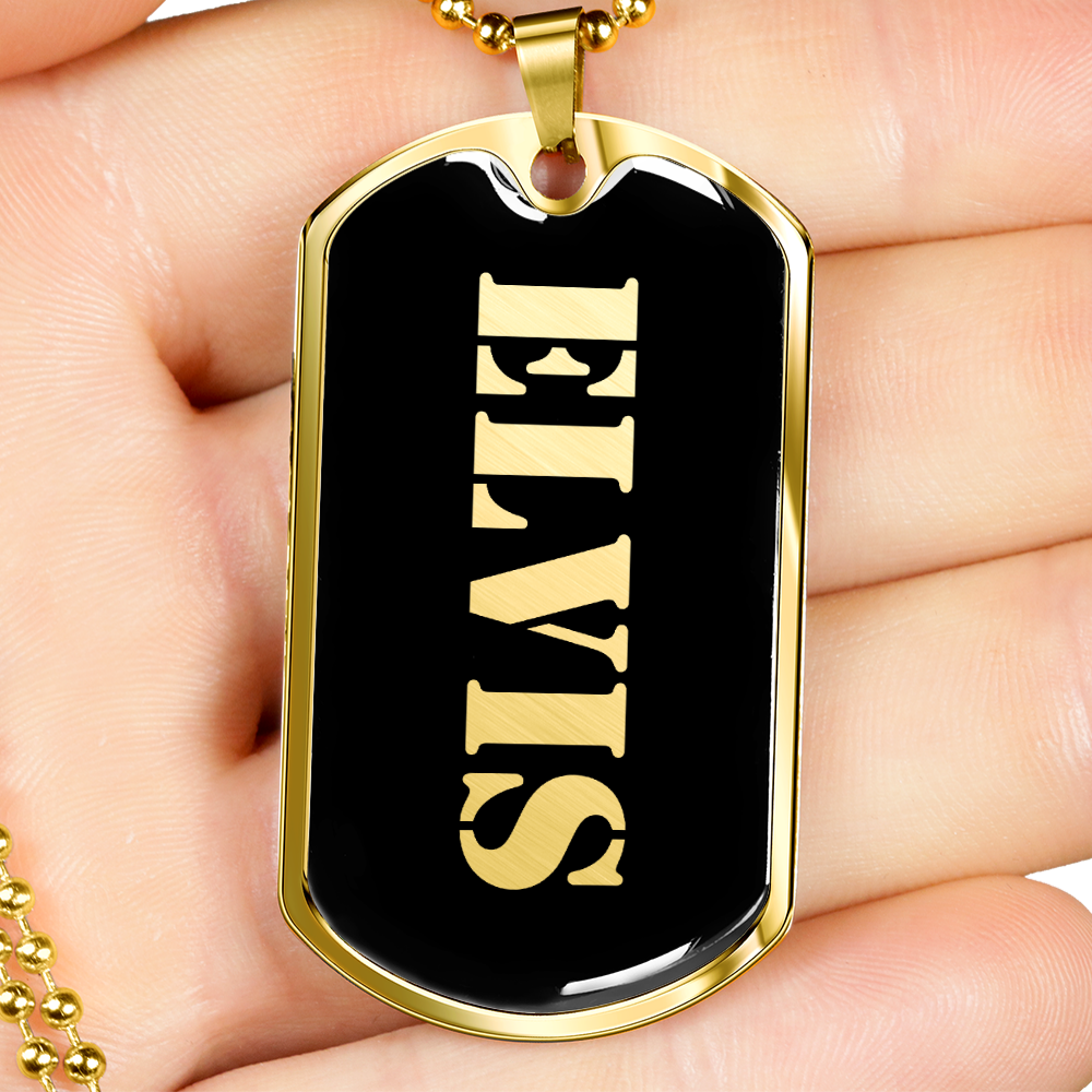 Elvis v2 - 18k Gold Finished Luxury Dog Tag Necklace