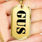 Gus - 18k Gold Finished Luxury Dog Tag Necklace