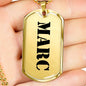 Marc - 18k Gold Finished Luxury Dog Tag Necklace