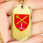 Operational Command South (Ukraine) - 18k Gold Finished Luxury Dog Tag Necklace